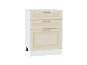 Шкаф нижний с 3-мя ящиками Ницца 816*600*480 Дуб крем / Белый