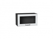 Шкаф верхний горизонтальный остекленный Ницца 358*600*318 Blanco / Graphite