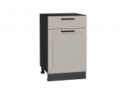 Шкаф нижний с 1-ой дверцей и ящиком Нео 816*500*480 Clay Silk / Graphite