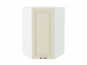 Шкаф верхний угловой Ницца 920*600*600 Дуб крем / Белый