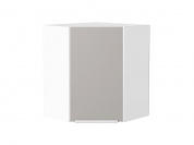 Шкаф верхний угловой Фьюжн 716*600*600 Clay Silk / Белый