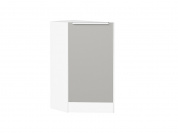 Шкаф нижний торцевой Фьюжн 816*296*554 Silky Light Grey / Белый