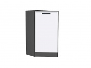 Шкаф нижний торцевой Фрейм 816*296*558 White Silk / Graphite