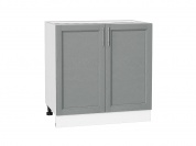 Шкаф нижний с 2-мя дверцами Сканди 816*800*478 Grey Softwood / Белый