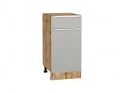 Шкаф нижний с 1-ой дверцей и ящиком Фьюжн 816*400*480 Silky Light Grey / Дуб Вотан
