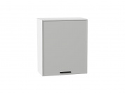 Шкаф верхний с 1-ой дверцей Фрейм 716*600*324 Grey Silk / Белый