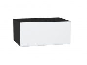 Шкаф верхний горизонтальный глубокий Фьюжн 358*800*576 Silky White / Graphite