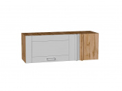 Шкаф верхний прямой угловой горизонтальный Лофт 358*1000*350 Grey Silk / Дуб Вотан