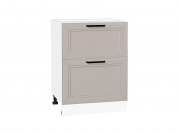 Шкаф нижний с 2-мя ящиками Нео 816*600*480 Clay Silk / Белый