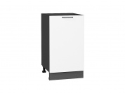 Шкаф нижний с 1-ой дверцей Флэт 816*450*478 White In 2S / Graphite