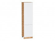 Шкаф пенал с 2-мя дверцами Фьюжн 2336*600*576 Silky White / Дуб Вотан