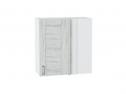 Шкаф верхний прямой угловой Лофт 716*700*345 Nordic Oak / Белый