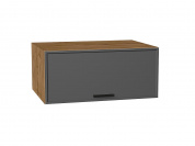 Шкаф верхний горизонтальный глубокий Фрейм 358*800*580 Stormy Silk / Дуб Вотан