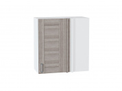 Шкаф верхний прямой угловой Лофт 716*700*345 Cappuccino Veralinga / Белый