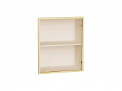 Фасад со стеклом Ф-46 AL в алюминиевой рамке 712*596*20 Золотой