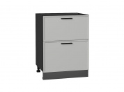 Шкаф нижний с 2-мя ящиками Фрейм 816*600*484 Grey Silk / Graphite