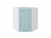 Шкаф верхний угловой Ницца 716*600*600 Голубой / Белый