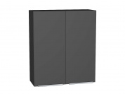 Шкаф верхний с 2-мя дверцами Фьюжн 920*800*320 Stormy Silk / Graphite