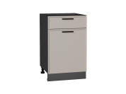 Шкаф нижний с 1-ой дверцей и ящиком Фрейм 816*500*484 Clay Silk / Graphite