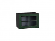 Шкаф верхний горизонтальный остекленный Дублин 358*500*318 Special Green / Graphite