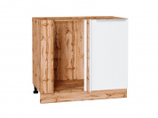 Шкаф нижний угловой Фьюжн 816*890*480 Silky White / Дуб Вотан