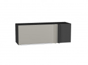 Шкаф верхний прямой угловой горизонтальный Фьюжн 358*1000*350 Silky Light Grey / Graphite