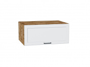 Шкаф верхний горизонтальный глубокий Барселона 358*800*578 Белый / Дуб Вотан