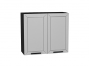 Шкаф верхний с 2-мя дверцами Глетчер 716*800*318 Гейнсборо Силк / Graphite