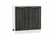 Шкаф нижний с 2-мя дверцами Прага 816*800*478 Венге премиум / Белый