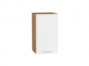 Шкаф верхний с 1-ой дверцей Квадро 716*400*321 Белый / Дуб Вотан