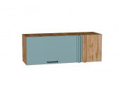 Шкаф верхний прямой угловой горизонтальный Флэт 358*1000*350 Grey-green In 2S / Дуб Вотан