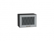 Шкаф верхний горизонтальный остекленный Ницца 358*500*318 Графит / Graphite