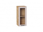 Шкаф верхний с 1-ой остекленной дверцей Барселона 716*300*324 Кашемир / Дуб Вотан
