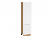 Шкаф пенал с 2-мя дверцами Квадро 2336*600*577 Белый / Дуб Вотан