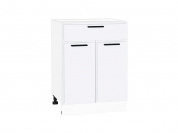 Шкаф нижний с 2-мя дверцами и ящиком Фрейм 816*600*484 White Silk / Белый