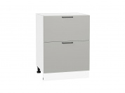 Шкаф нижний с 2-мя ящиками Флэт 816*600*478 Light Grey In 2S / Белый