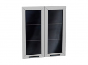 Комплект фасадов Глетчер со стеклом для каркаса Ф-55Н В809 916*792*16 Гейнсборо Силк