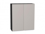 Шкаф верхний с 2-мя дверцами Фьюжн 920*800*320 Clay Silk / Graphite