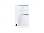 Шкаф нижний с 3-мя ящиками Фьюжн 816*400*480 Angel / Белый