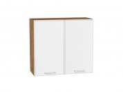 Шкаф верхний с 2-мя дверцами Квадро 716*800*321 Белый / Дуб Вотан