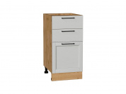 Шкаф нижний с 3-мя ящиками Сканди 816*400*480 Grey Silkwood / Дуб Вотан