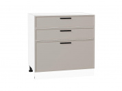 Шкаф нижний с 3-мя ящиками Фрейм 816*800*484 Clay Silk / Белый