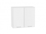 Шкаф верхний с 2-мя дверцами Квадро 716*800*321 Белый / Белый
