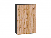 Шкаф верхний с 2-мя дверцами Флэт 920*600*318 Wotan Oak 2S / Graphite