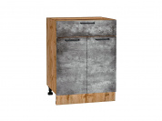 Шкаф нижний с 2-мя дверцами и ящиком Флэт 816*600*478 Temple Stone 2S / Дуб Вотан