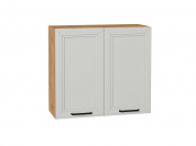 Шкаф верхний с 2-мя дверцами Нео 716*800*320 Grey Silk / Дуб Вотан