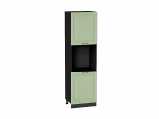 Шкаф пенал с 2-мя дверцами под технику Ницца 2132*600*574 Дуб оливковый / Graphite