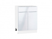 Шкаф нижний с 2-мя дверцами и ящиком Фьюжн 816*600*480 Angel / Белый