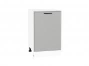 Шкаф нижний с 1-ой дверцей Фрейм 816*500*484 Grey Silk / Белый