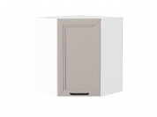 Шкаф верхний угловой Нео 716*600*600 Clay Silk / Белый